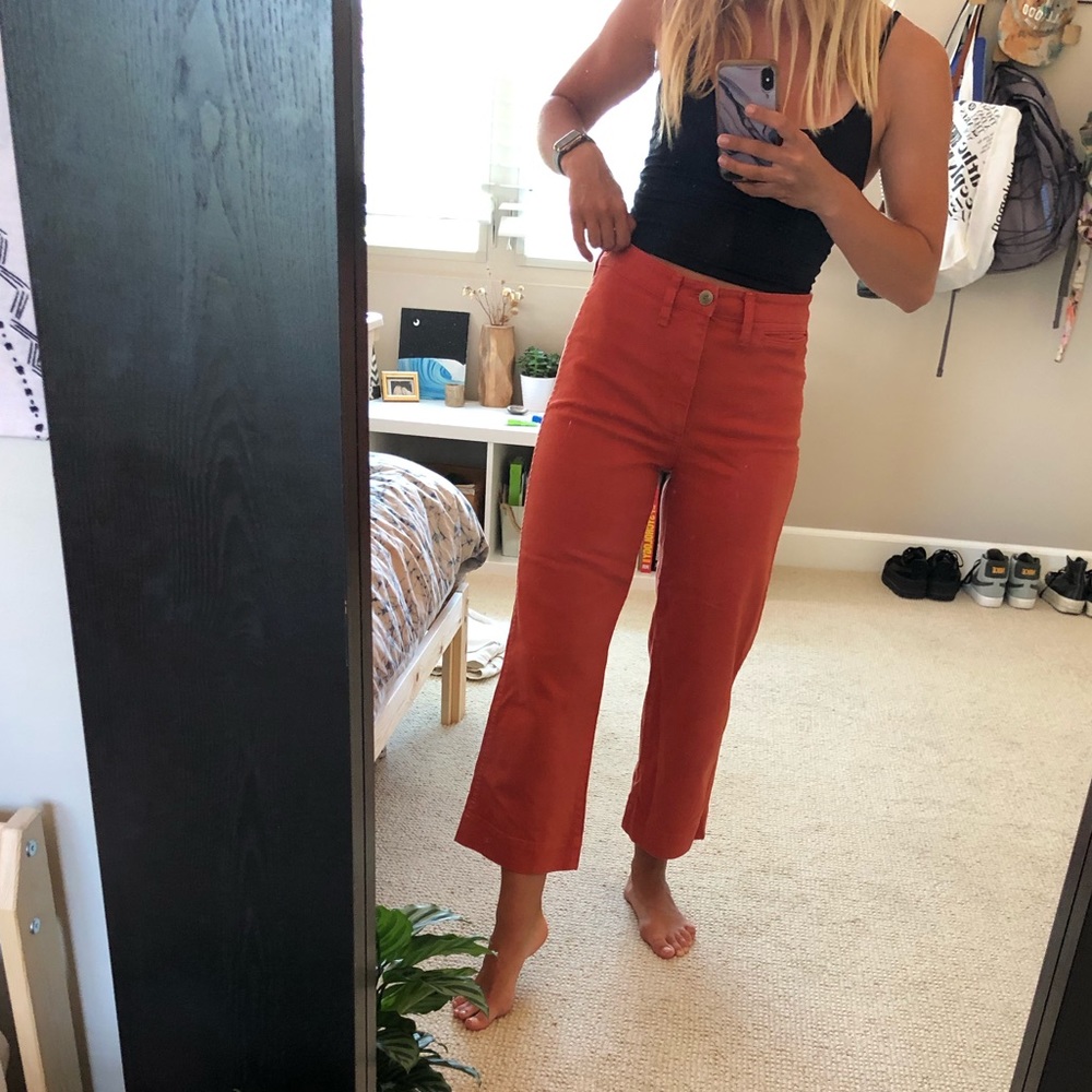 Madewell Slim Emmett wise-leg crop pants